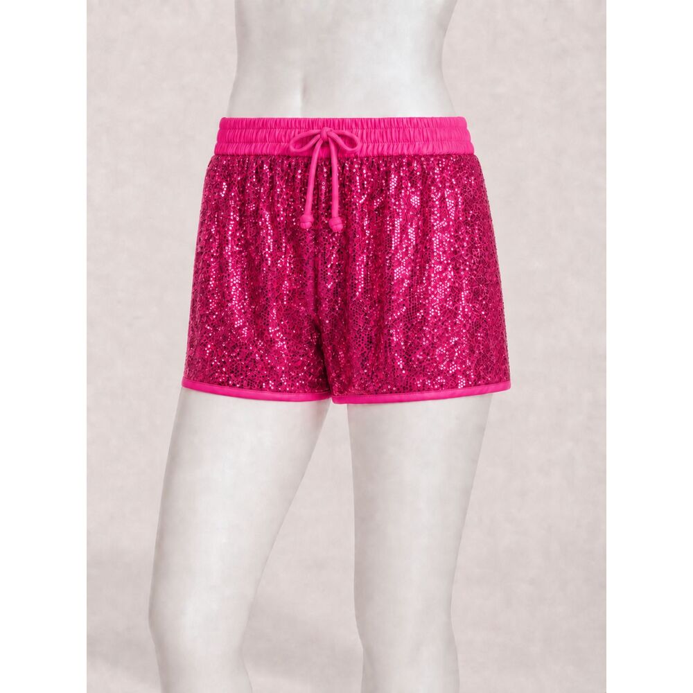Pesion Hot Pink Sequin Shorts Size XL